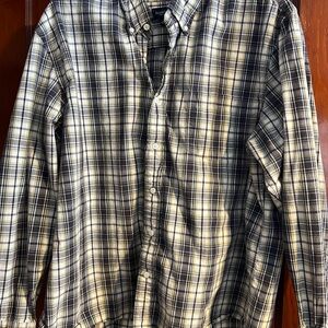 Sonoma Black and Cream Plaid Shirt